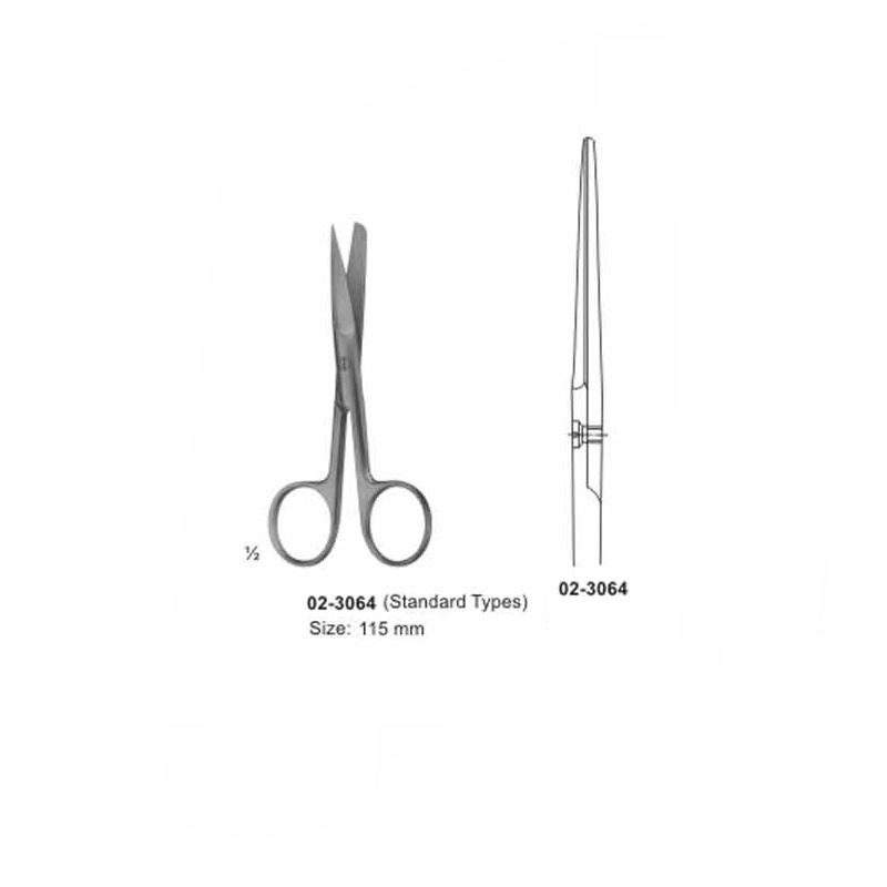 Surgical Scissors Sharp-Blunt Straight 115 mm